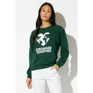 Sub_Urban Riot Green Stronger Together Casual Pullover Sweatshirt Size XS